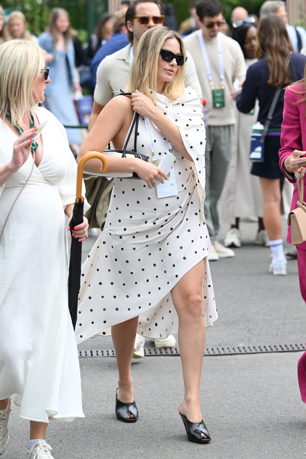 Cream Polka Dot Asymmetrical Wrap Dress Cream Polka Dot Asymmetrical Wrap Dress — Polka Dot Outfits