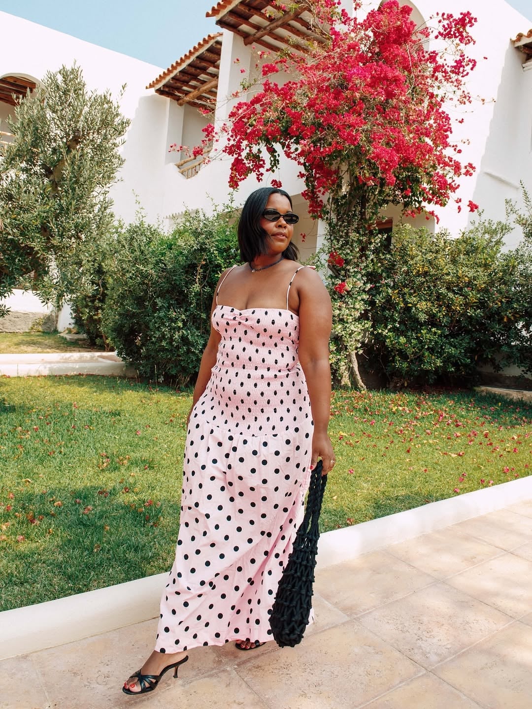 Pink Polka Dot Maxi Dress for Summer Days Pink Polka Dot Maxi Dress for Summer Days — Polka Dot Outfits
