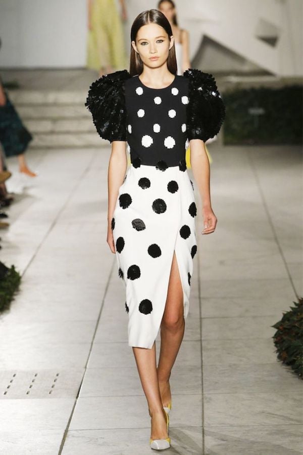 Avant-Garde Polka Dot Skirt with Embellished Top Avant-Garde Polka Dot Skirt with Embellished Top — Polka Dot Outfits