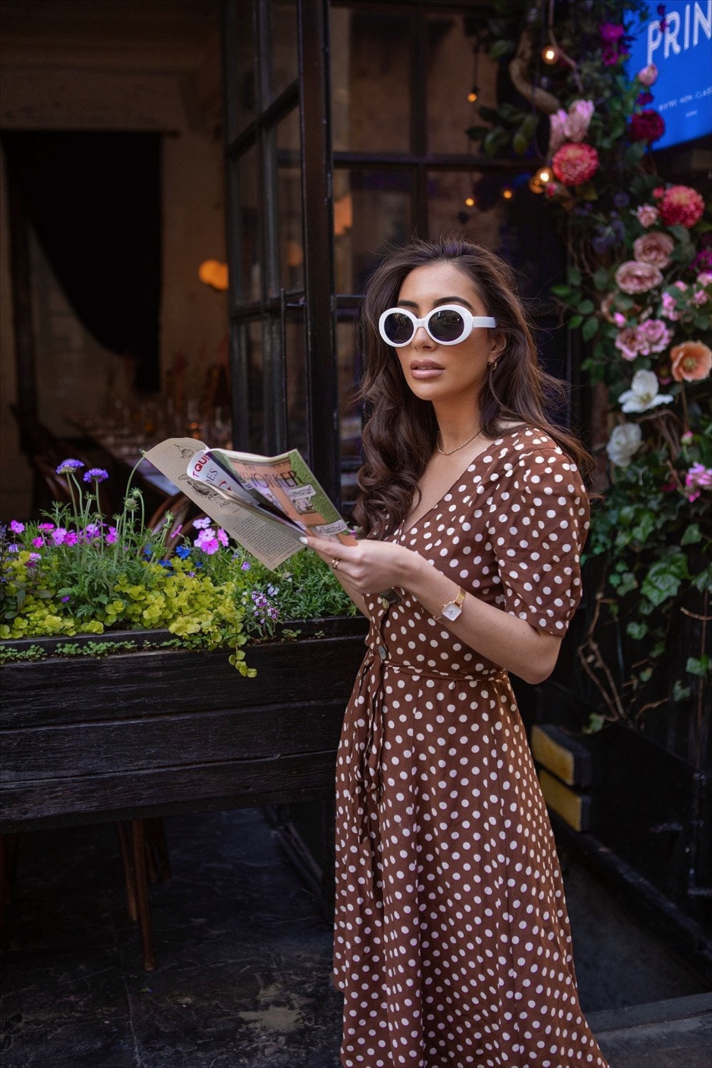 Casual Brown Polka Dot Wrap Dress Casual Brown Polka Dot Wrap Dress — Polka Dot Outfits