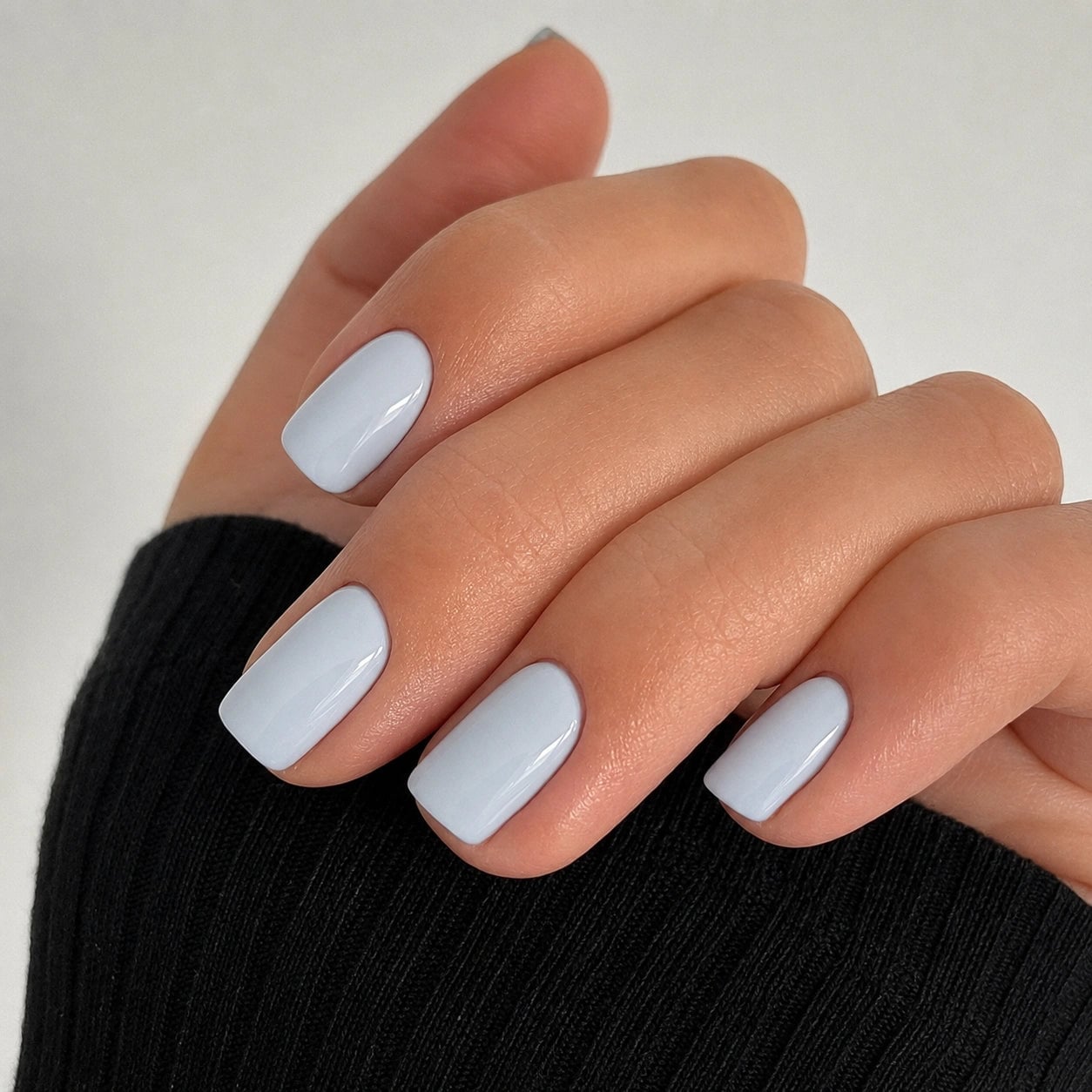 Opaque Milky White Short Square Nails Opaque Milky White Short Square Nails — Press On Nails