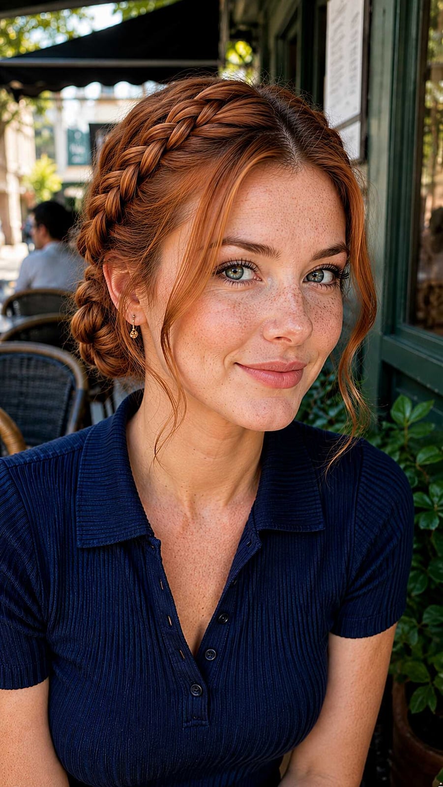 Intricate Red Braided Updo With Face-Framing Pieces Intricate Red Braided Updo With Face-Framing Pieces — Quick Braids Hairstyle
