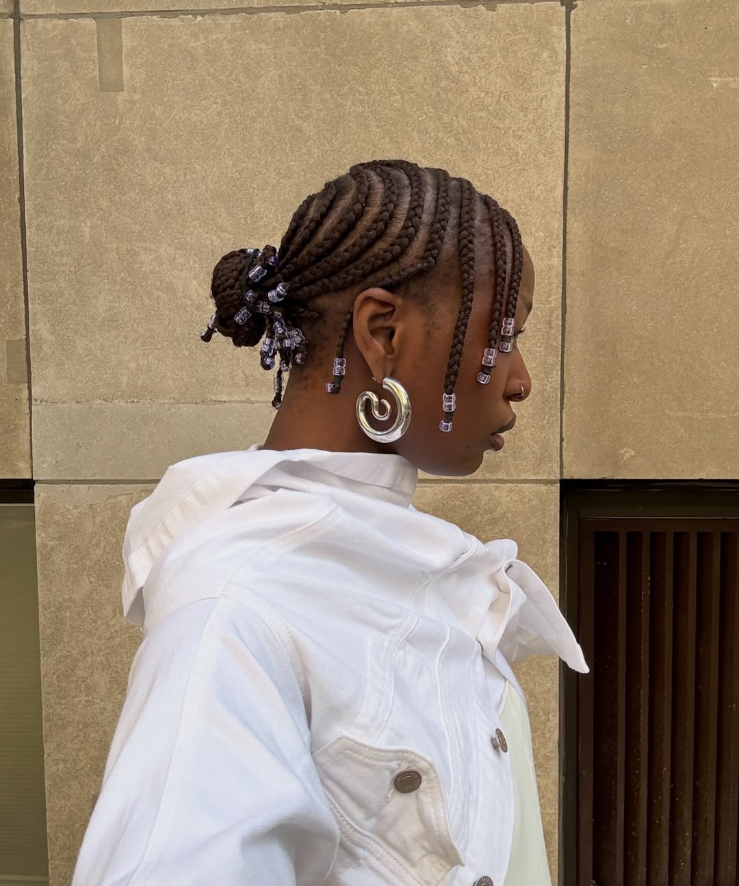 Cornrows Into Braided Bun With Face-Framing Tendrils Cornrows Into Braided Bun With Face-Framing Tendrils — Quick Braids Hairstyle