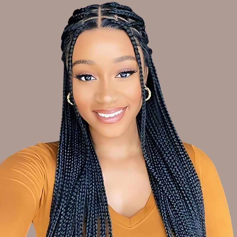 Small Braids With Loose Wavy Hair And Face-Framing Pieces Small Braids With Loose Wavy Hair And Face-Framing Pieces — Quick Braids Hairstyle