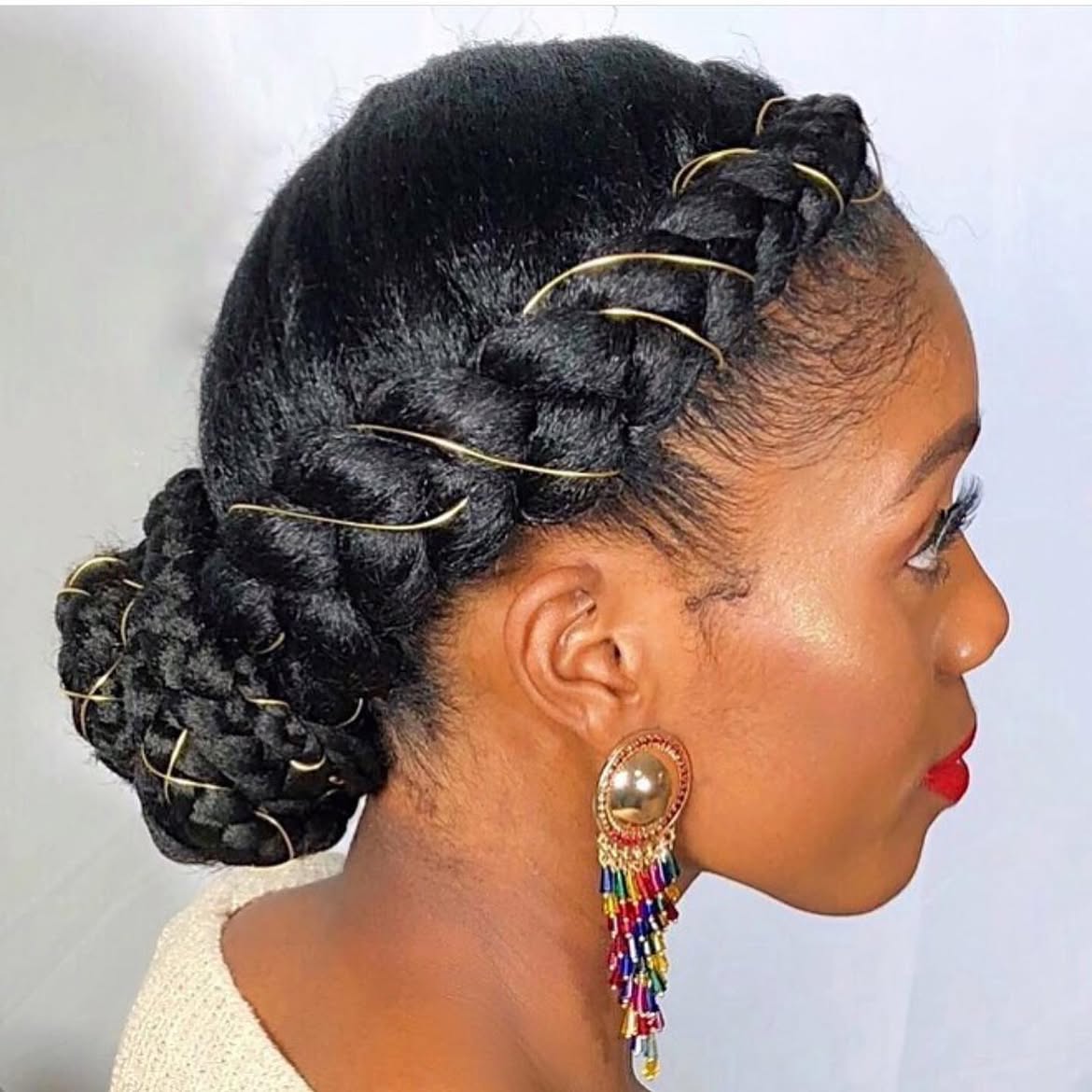 Regal Halo Braid With Gold Wire Accents