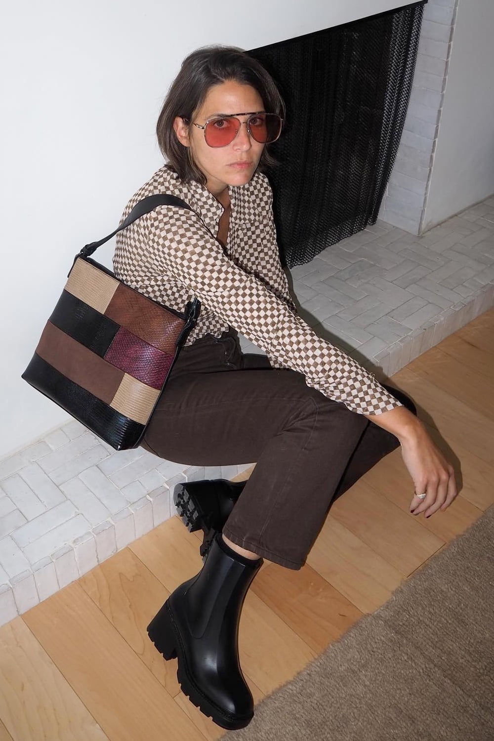 Checked shirt and relaxed fit trousers Checked shirt and relaxed fit trousers — Retro Style