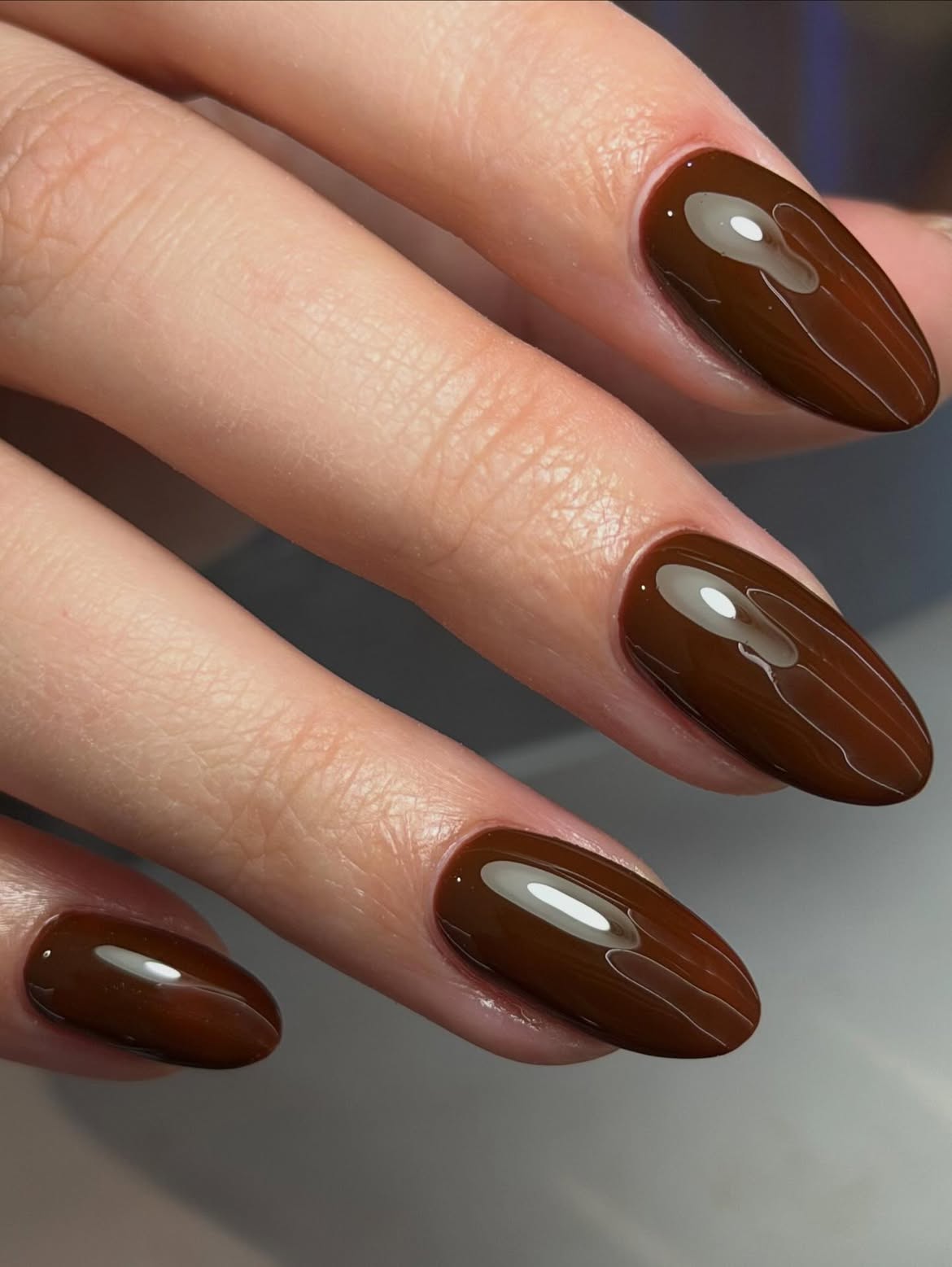 Rich Espresso Creamy Almond Nails
