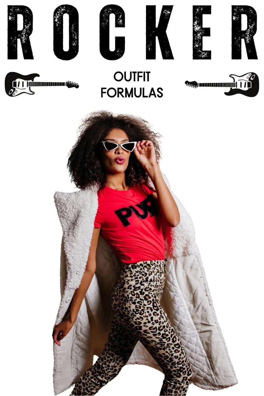 Leopard print pants with graphic tee and fluffy coat Leopard print pants with graphic tee and fluffy coat — Rock Outfits