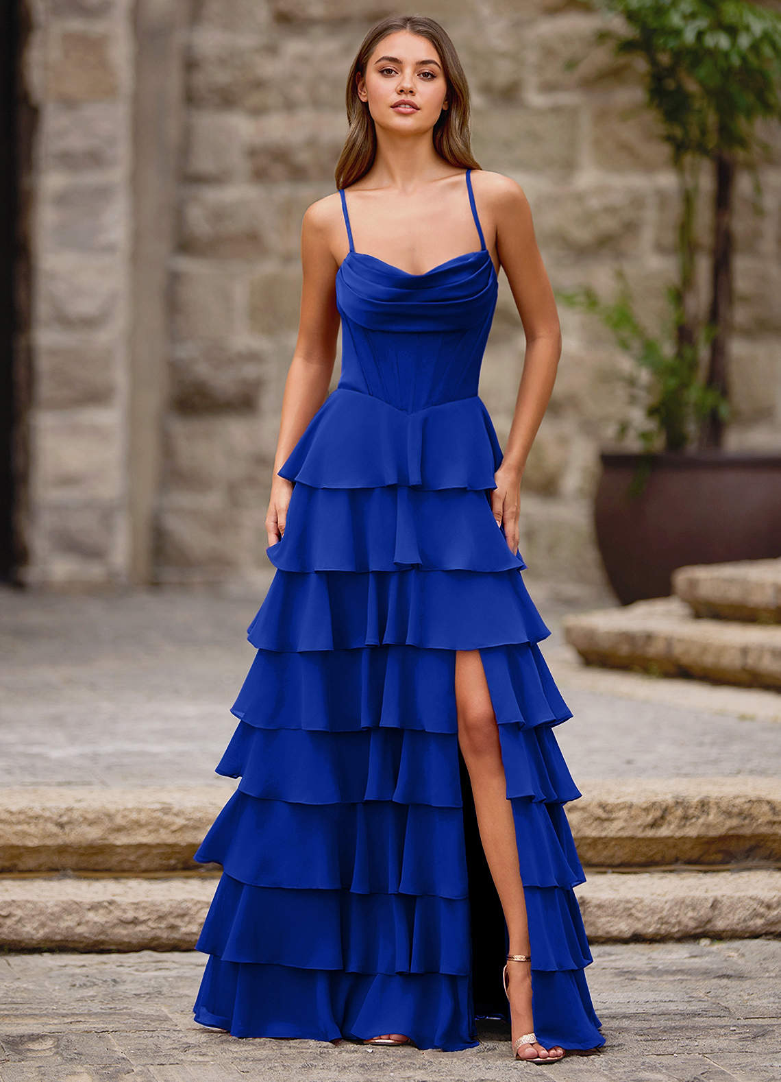 Tiered ruffled royal blue prom dress Tiered ruffled royal blue prom dress — Royal Blue Dress