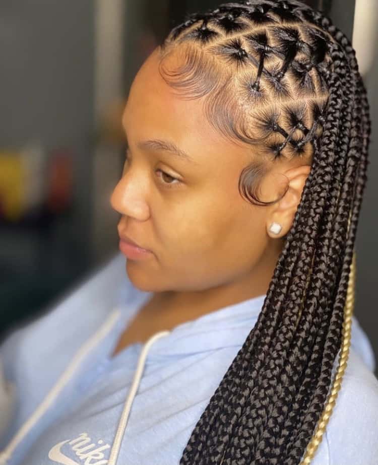 Braided Ponytail With Subtle Gold Accent Braided Ponytail With Subtle Gold Accent — Rubber Bands Hairstyles