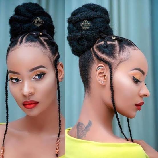 Voluminous Updo With Geometric Braids Voluminous Updo With Geometric Braids — Rubber Bands Hairstyles