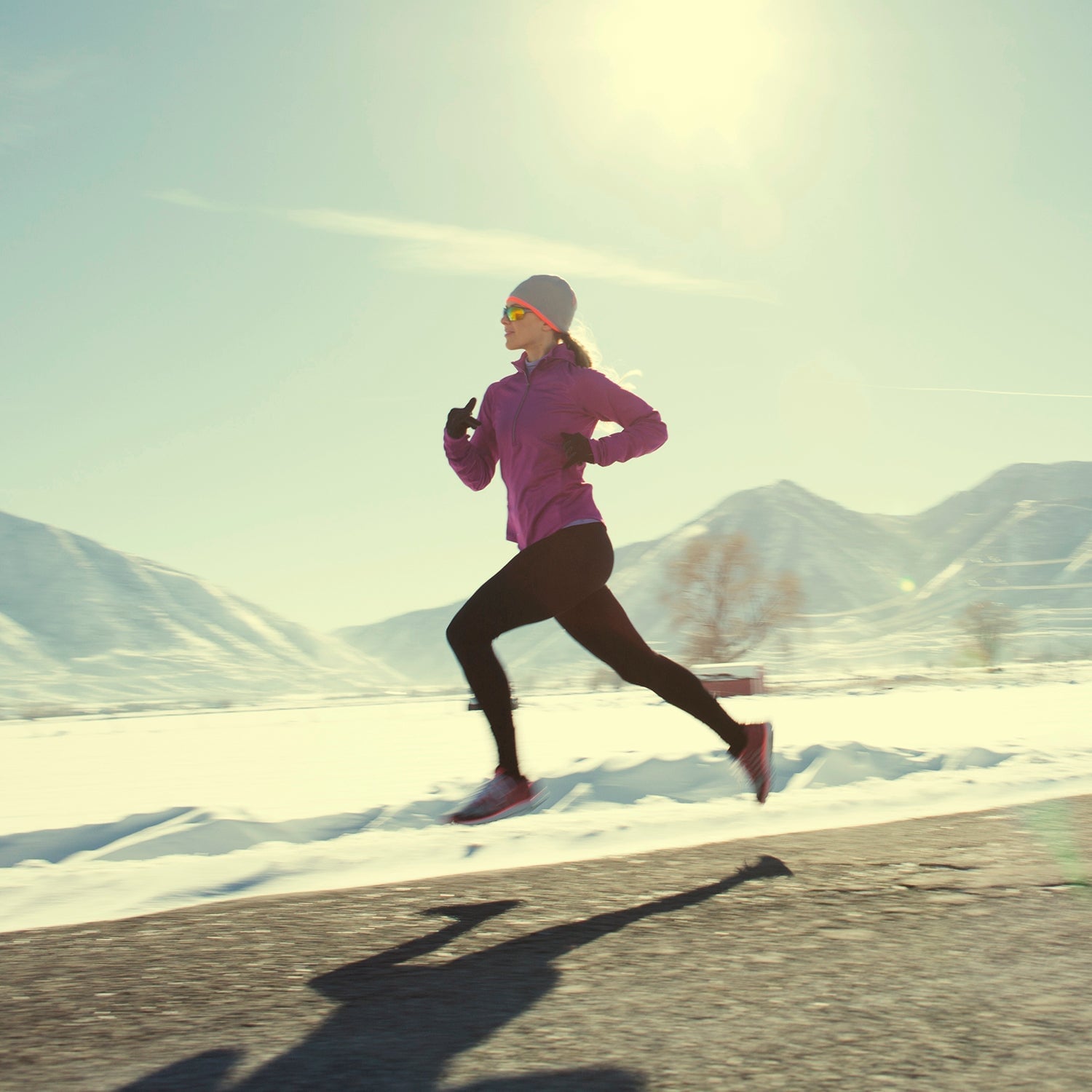 Purple Jacket For Snowy Landscape Running Purple Jacket For Snowy Landscape Running — Running Outfits