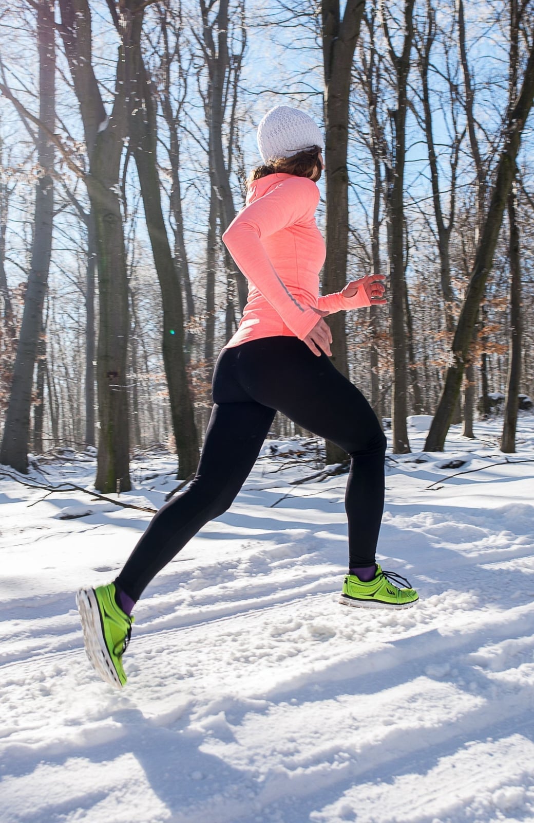 Bright Coral Top For Cold Weather Runs Bright Coral Top For Cold Weather Runs — Running Outfits
