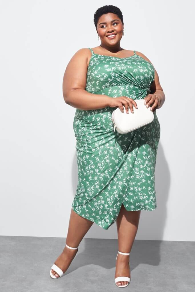 Green Floral Print Wrap Dress Green Floral Print Wrap Dress — Semi Formal Outfits