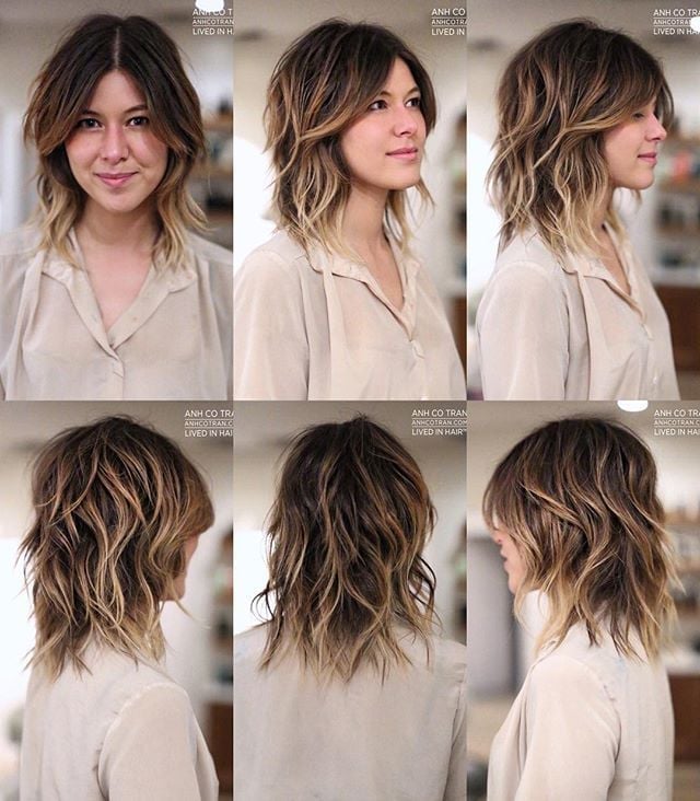Shoulder Length Copper Red Shag With Wispy Bangs Shoulder Length Copper Red Shag With Wispy Bangs — Shag Haircut