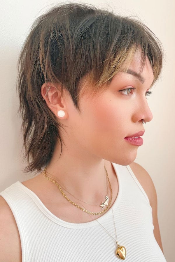 Short Shag With Choppy Layers And Fringe Short Shag With Choppy Layers And Fringe — Shag Hairstyles