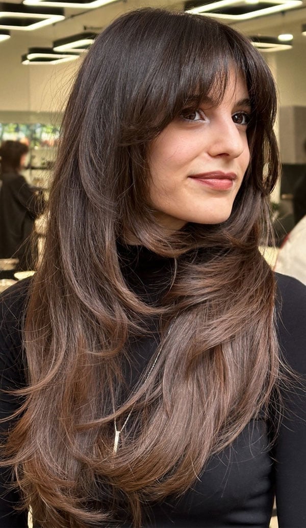 Long Shag With Balayage And Face-Framing Layers Long Shag With Balayage And Face-Framing Layers — Shag Hairstyles