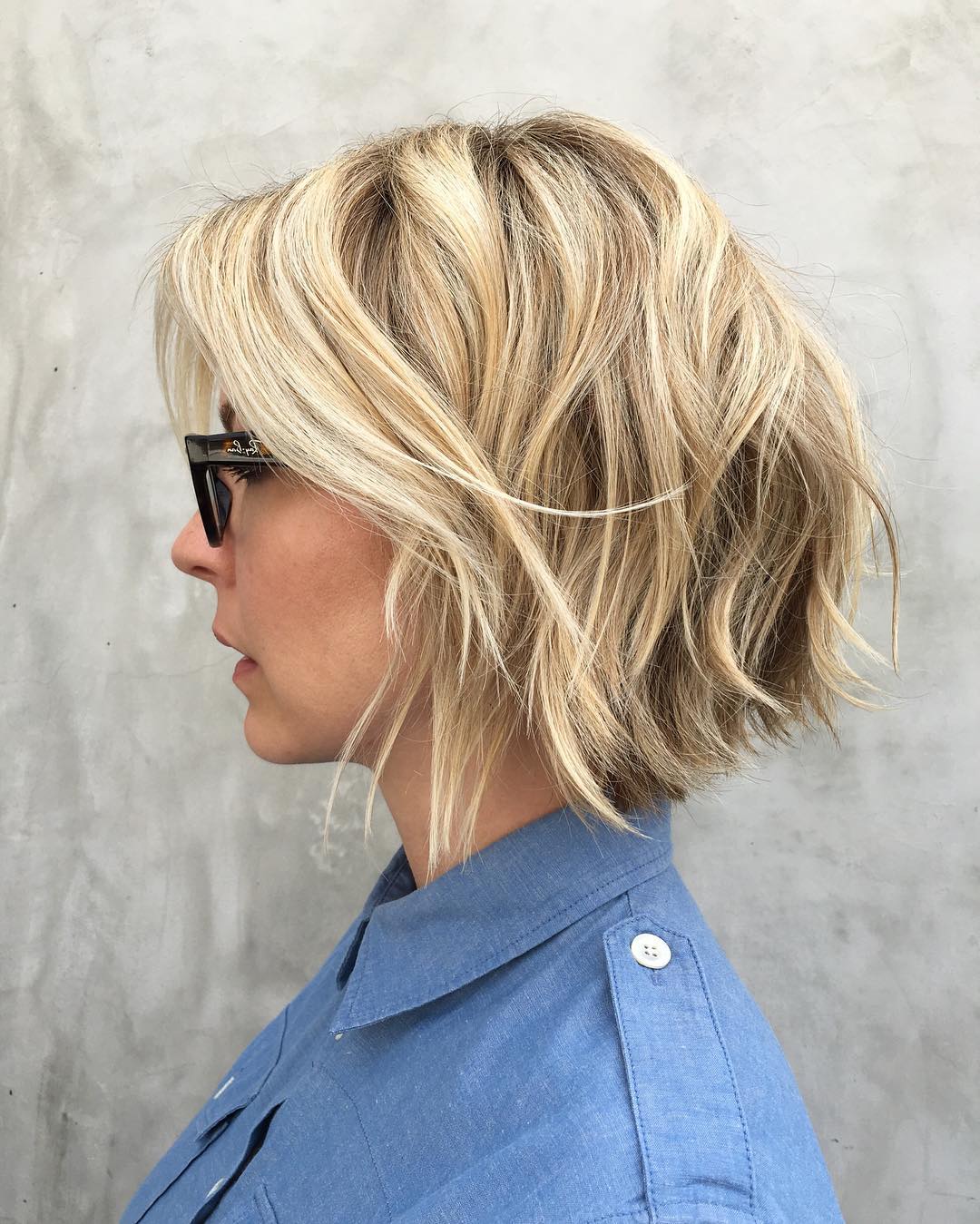 Collarbone Shaggy Bob With Choppy Bangs Collarbone Shaggy Bob With Choppy Bangs