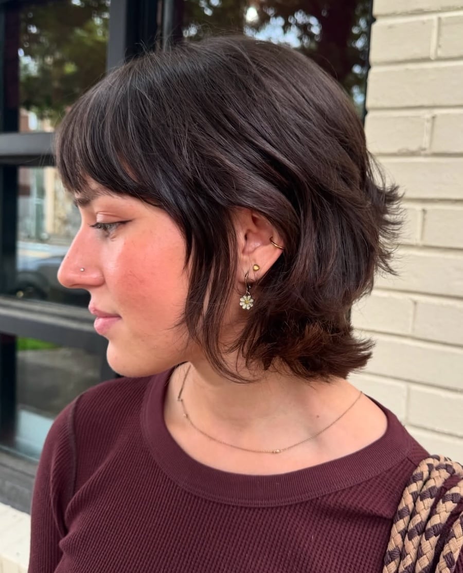 Chin-Length Shaggy Bob Flipped Ends Chin-Length Shaggy Bob Flipped Ends