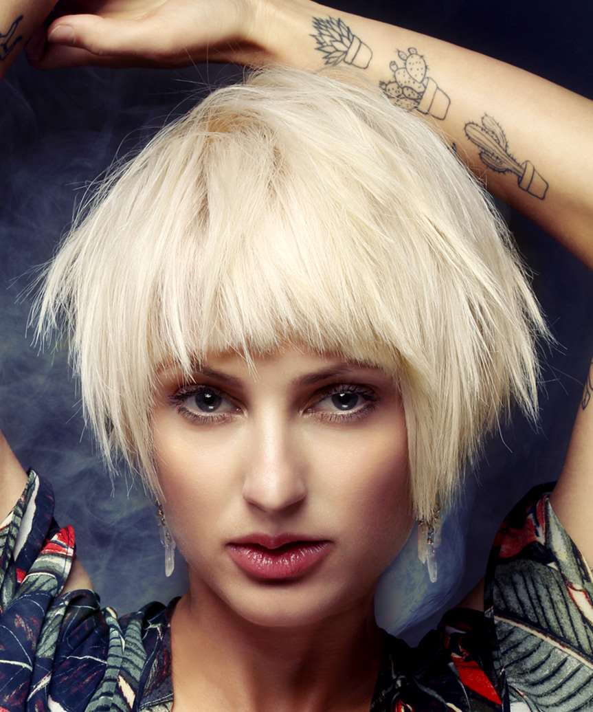 Platinum Blonde Shaggy Bob Platinum Blonde Shaggy Bob