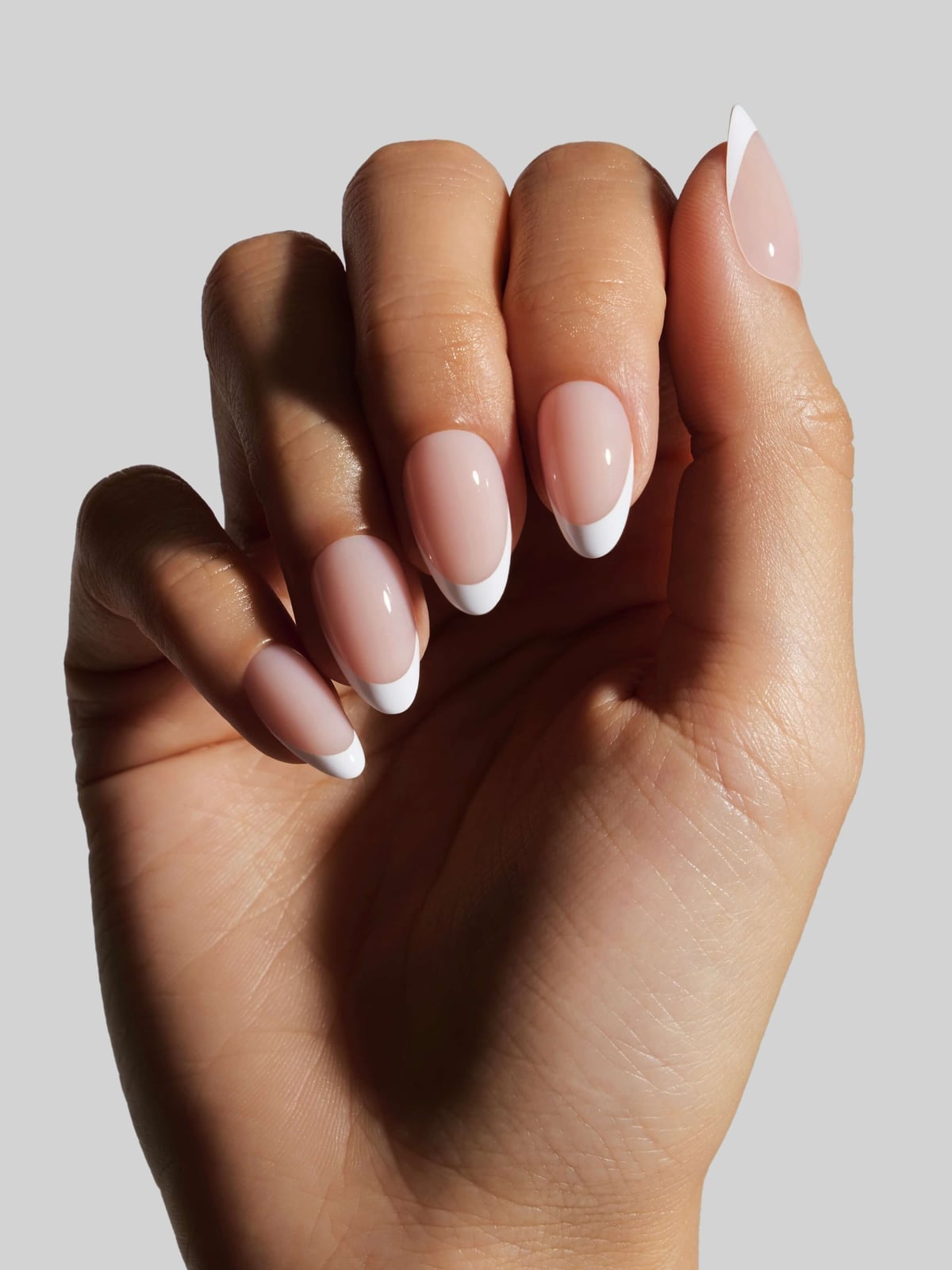 Classic White French Tip Short Almond Nails Classic White French Tip Short Almond Nails