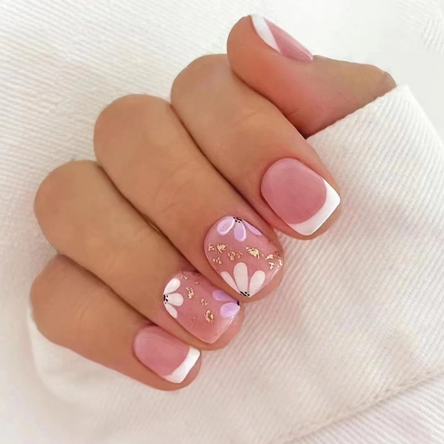 Neat White French Short Square Nails Neat White French Short Square Nails — Short French Tip Nails