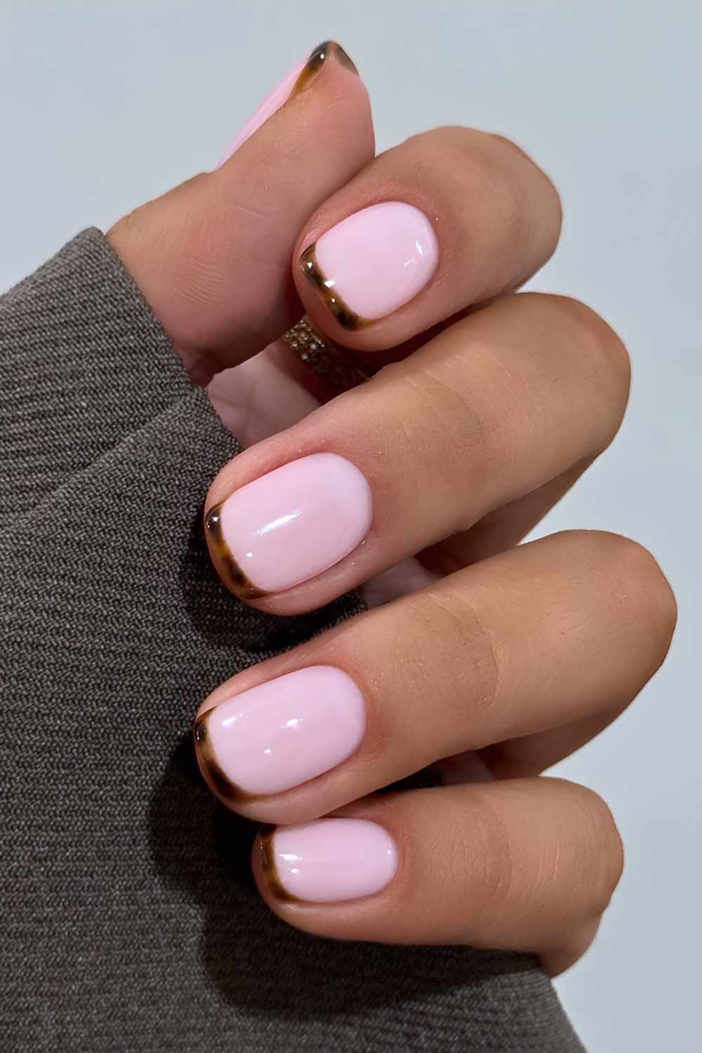 Micro White French Short Almond Nails Micro White French Short Almond Nails — Short French Tip Nails