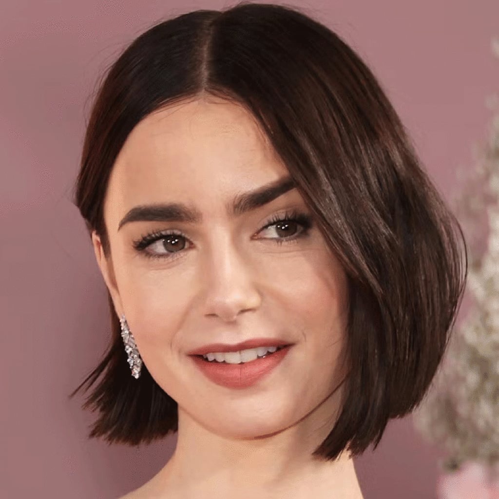 Dark Brown Bob Collarbone Blunt Ends Dark Brown Bob Collarbone Blunt Ends — Short Hair