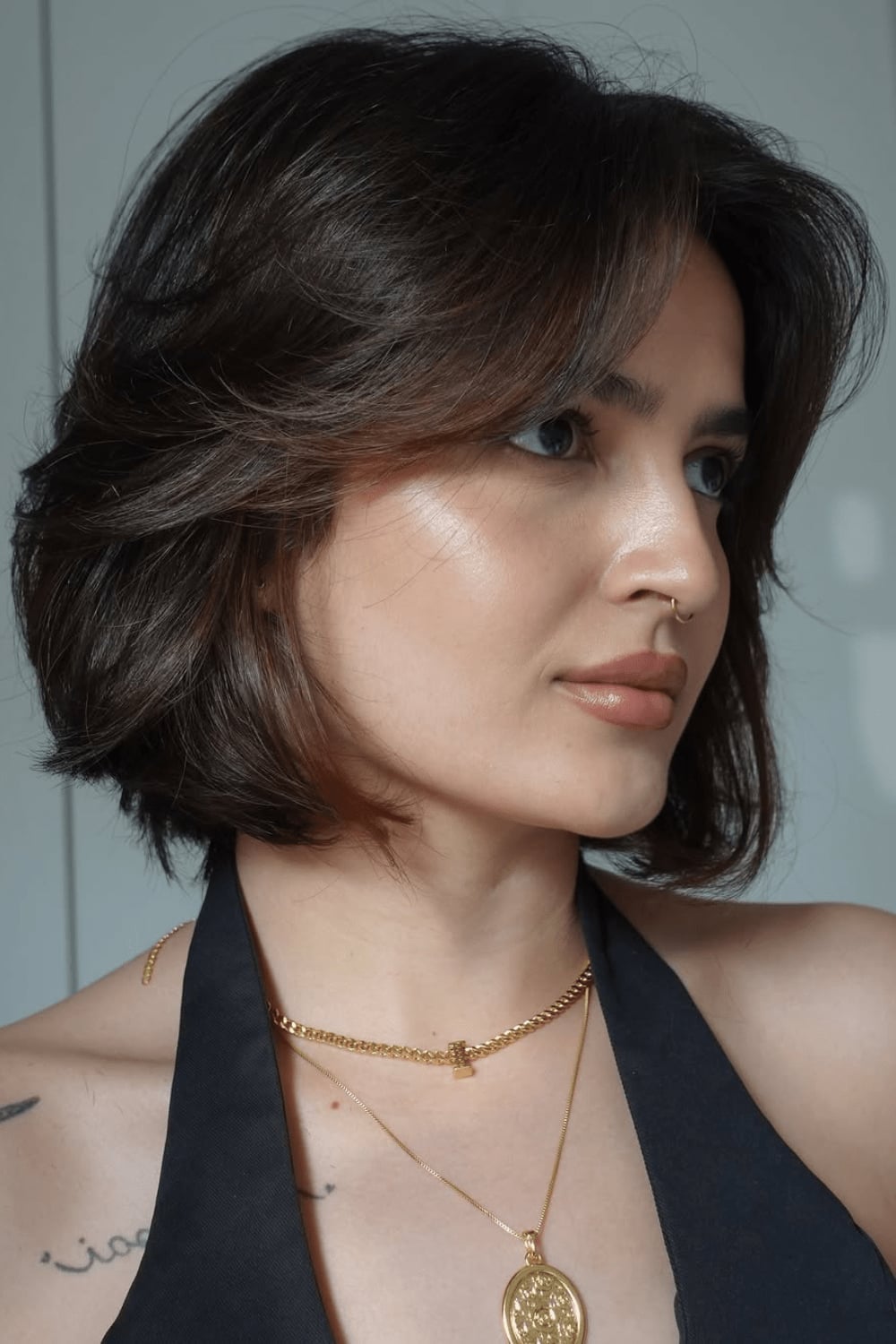 Chin Length Bob Face Framing Bangs Chin Length Bob Face Framing Bangs — Short Hair