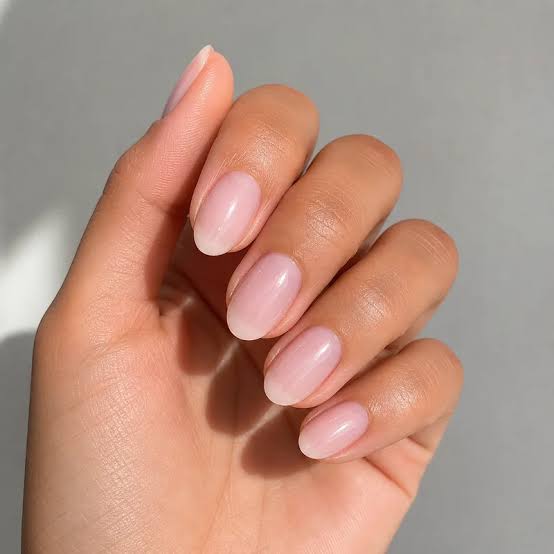 Milky Pink Short Natural Nails Milky Pink Short Natural Nails