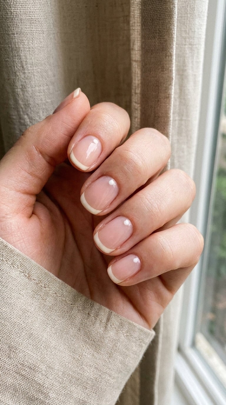 Opaque Milky White Glossy Short Square Nails Opaque Milky White Glossy Short Square Nails — Short Natural Nails