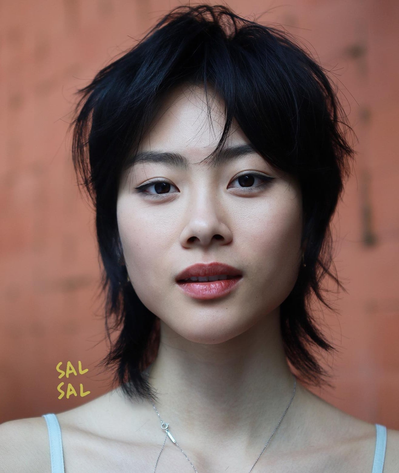 Ear Length Wolf Cut With Balayage Highlights Ear Length Wolf Cut With Balayage Highlights — Short Wolf Cut