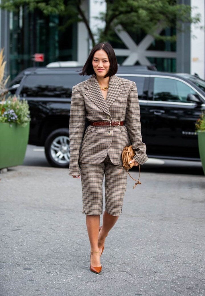 Houndstooth blazer with matching Bermuda shorts Houndstooth blazer with matching Bermuda shorts — Smart Casual Outfits