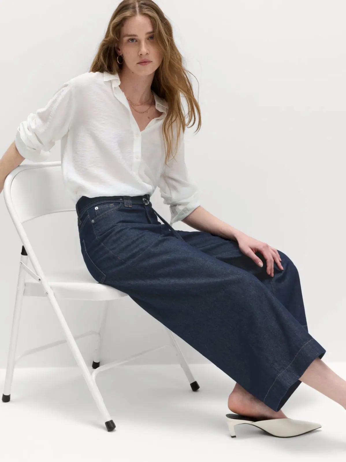 White textured shirt with dark wash denim White textured shirt with dark wash denim — Smart Casual Outfits