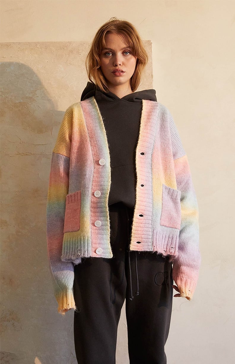 Pastel Rainbow Striped Cardigan Pastel Rainbow Striped Cardigan — Soft Girl Outfits
