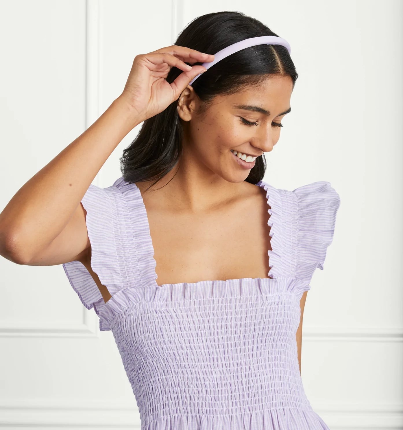 Lavender Striped Smocked Dress Lavender Striped Smocked Dress — Soft Girl Outfits
