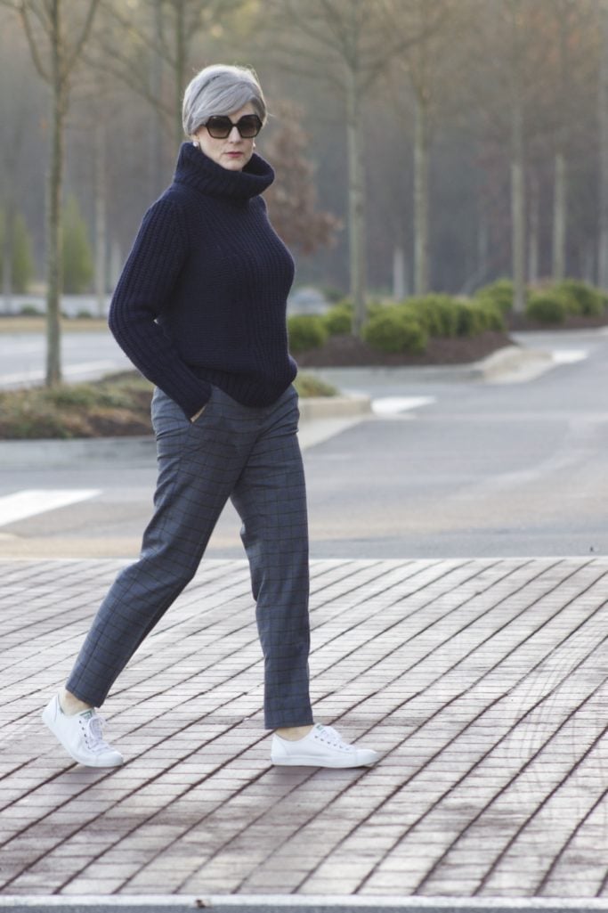 Turtleneck Sweater With Tapered Trousers Turtleneck Sweater With Tapered Trousers — Sporty Outfits