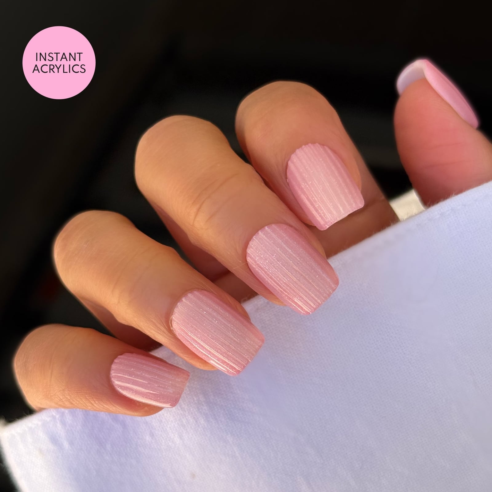 Short Square Nails With Subtle Shimmer Short Square Nails With Subtle Shimmer