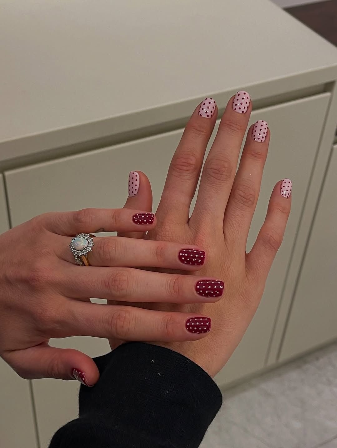 Long Square Nails Green French Tips With Flowers Long Square Nails Green French Tips With Flowers