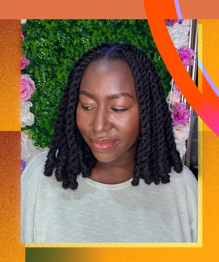 Collarbone Length Two-Strand Twists Collarbone Length Two-Strand Twists — Starter Locs