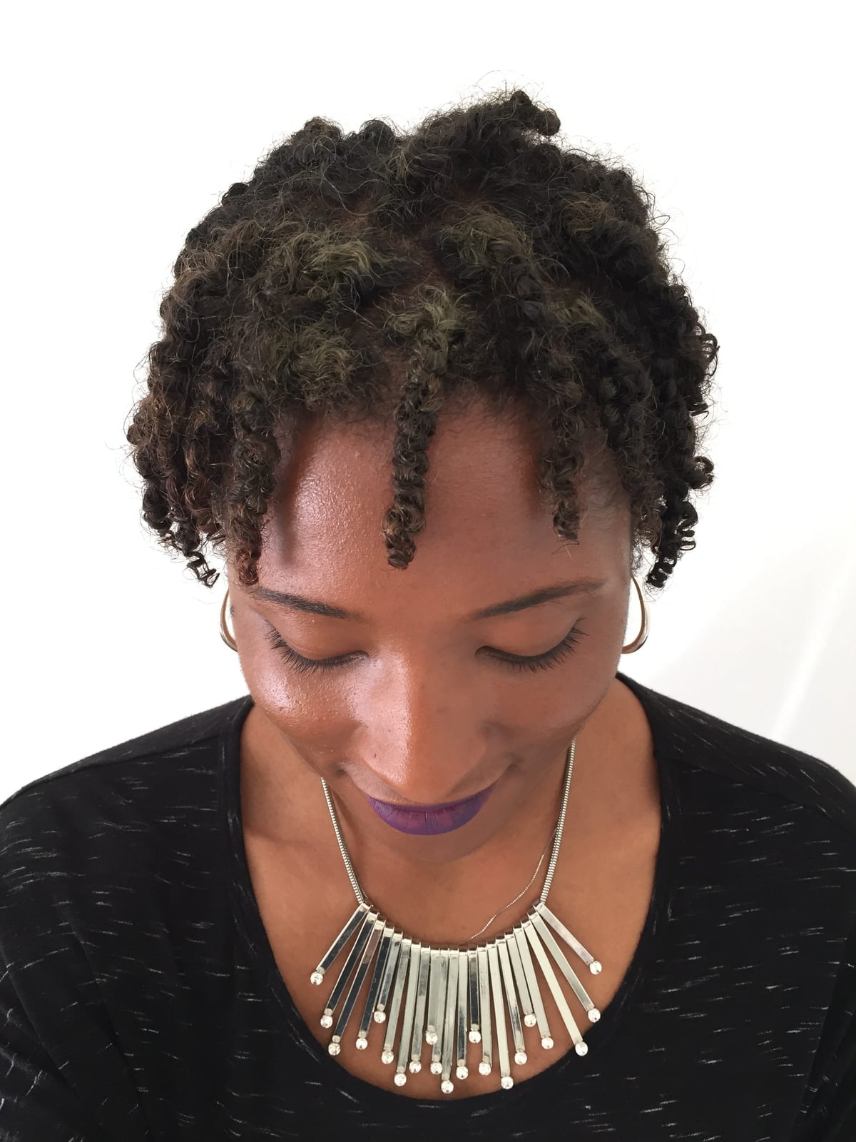 Short Black Starter Locs With Subtle Highlights Short Black Starter Locs With Subtle Highlights