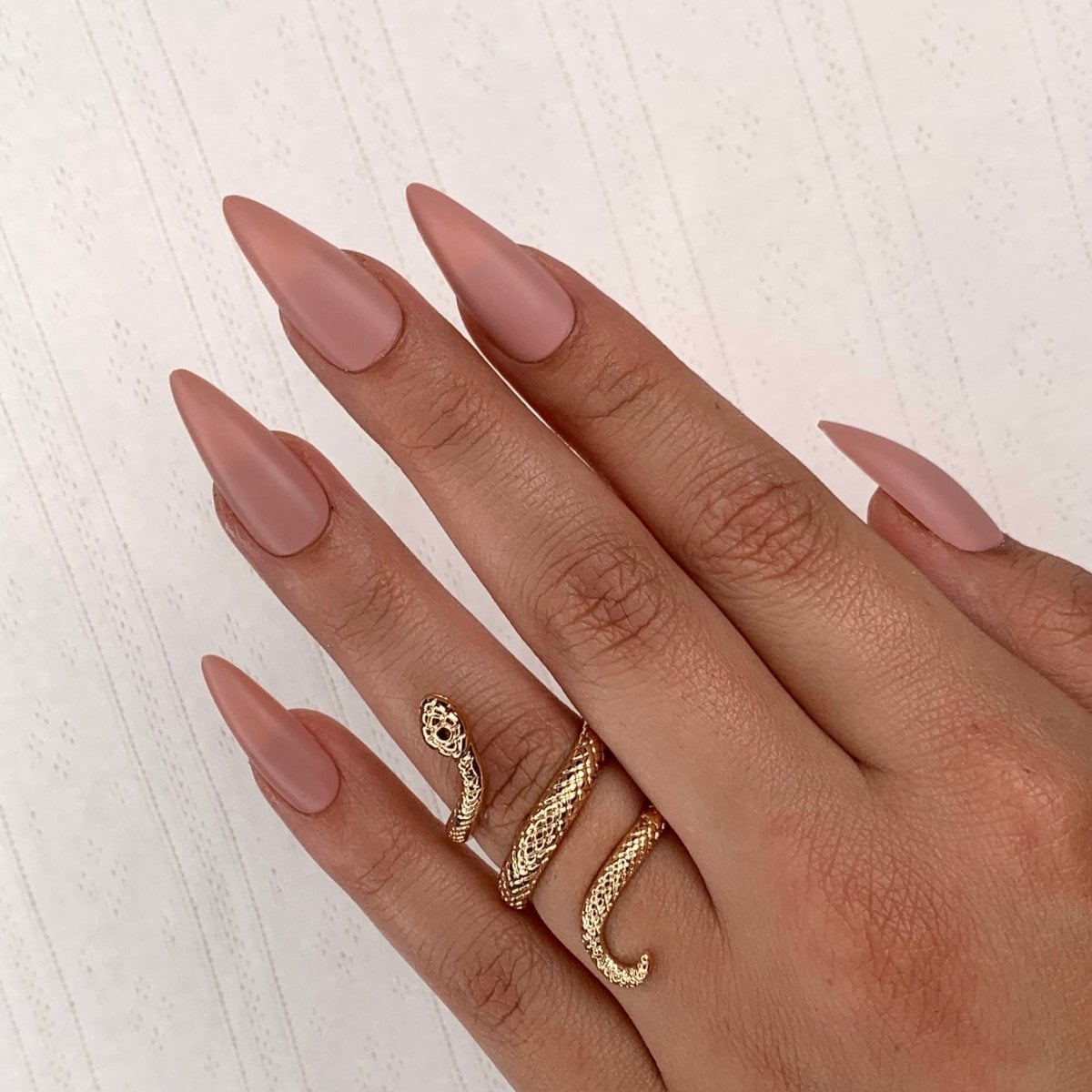 Long Stiletto Matte Nude Nails Long Stiletto Matte Nude Nails — Stiletto Nails