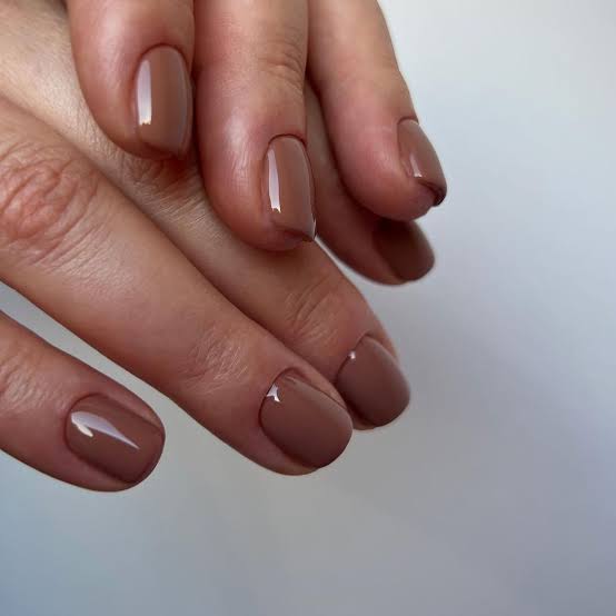 Light Brown Soft Square Nails Light Brown Soft Square Nails — Tan Nails