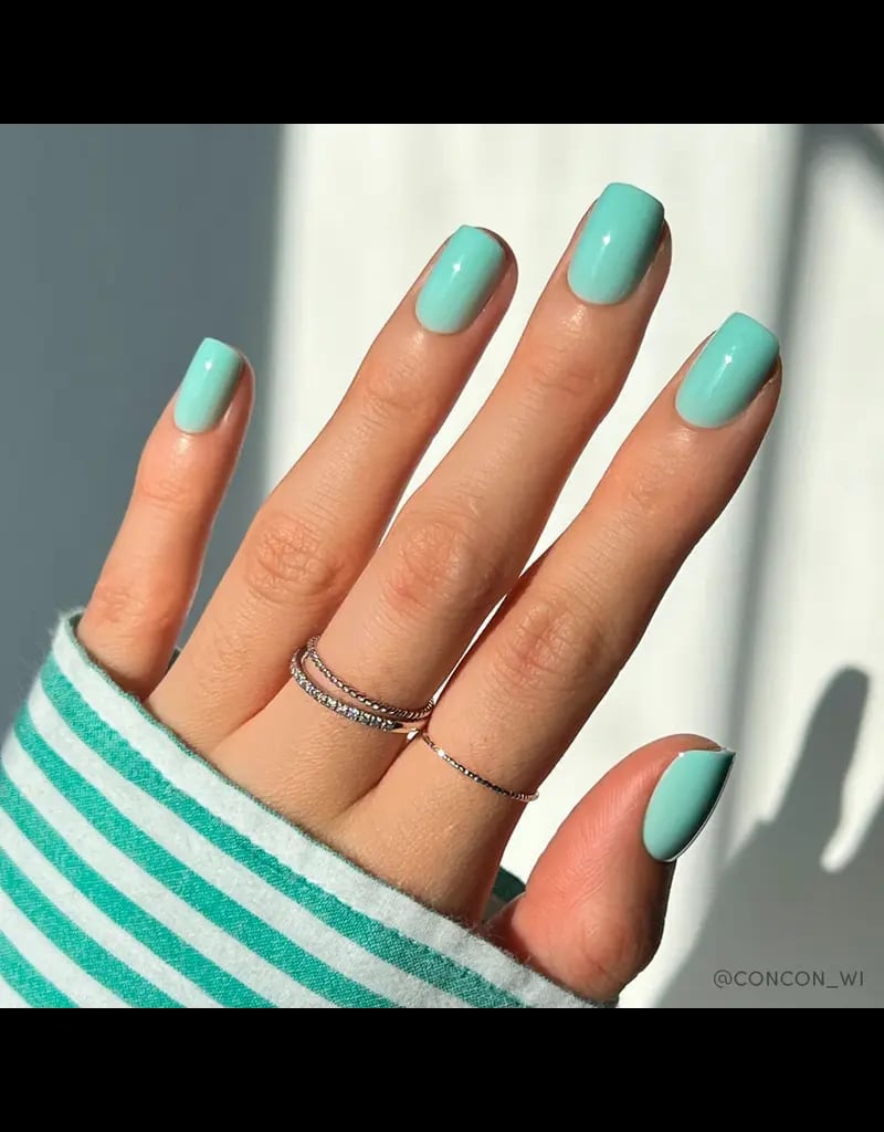 Vibrant Matte Short Square Teal Nails Vibrant Matte Short Square Teal Nails