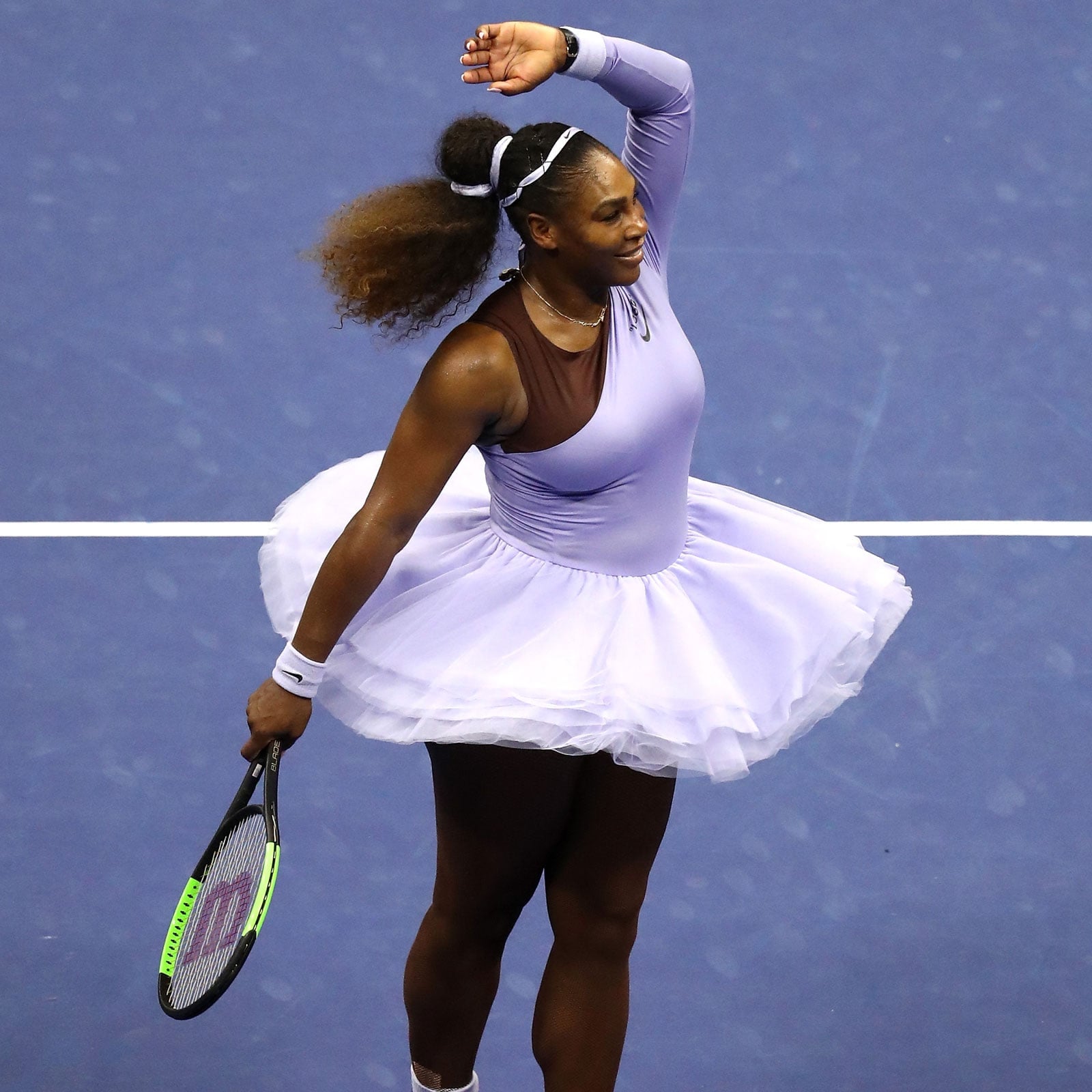 Purple One-Shoulder Tennis Dress with Tulle Skirt Purple One-Shoulder Tennis Dress with Tulle Skirt — Tennis Outfits
