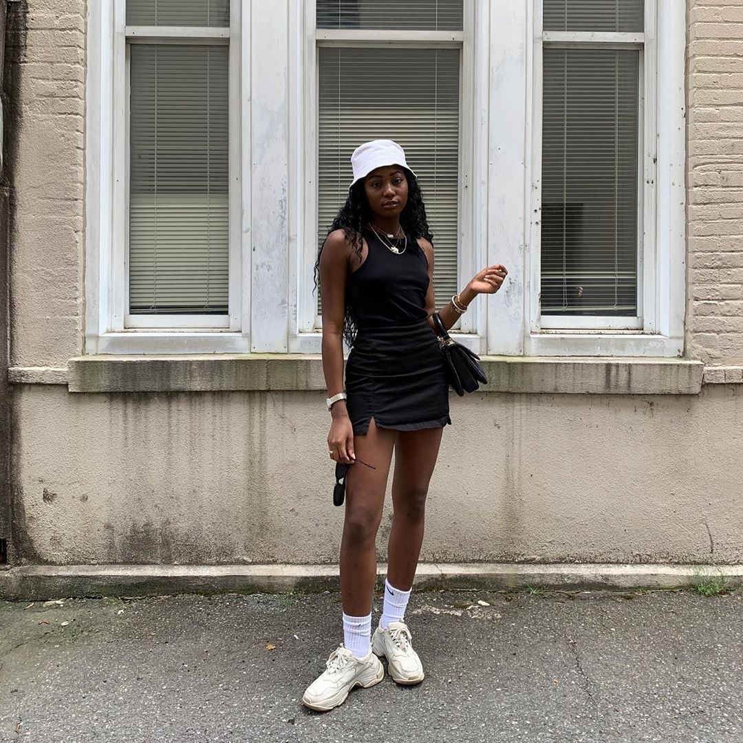 Navy Tank Top and White Pleated Skort Navy Tank Top and White Pleated Skort — Tennis Outfits