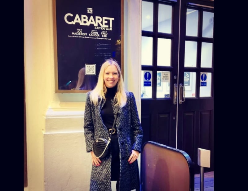 Patterned Coat Over Black Turtleneck Patterned Coat Over Black Turtleneck — Theater Outfits