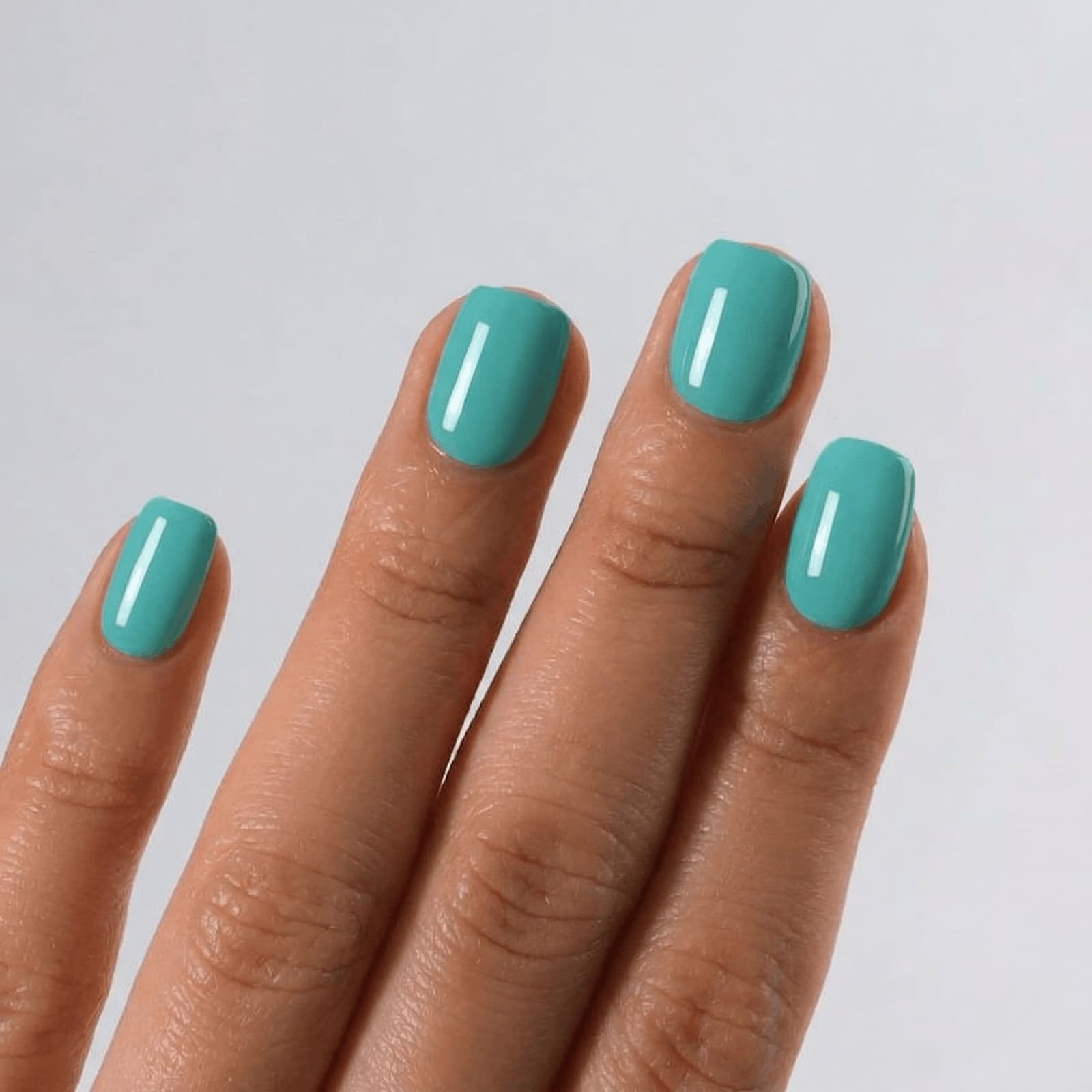 Bright Turquoise Glossy Short Oval Nails, овальные Bright Turquoise Glossy Short Oval Nails, овальные — Turquoise Nails
