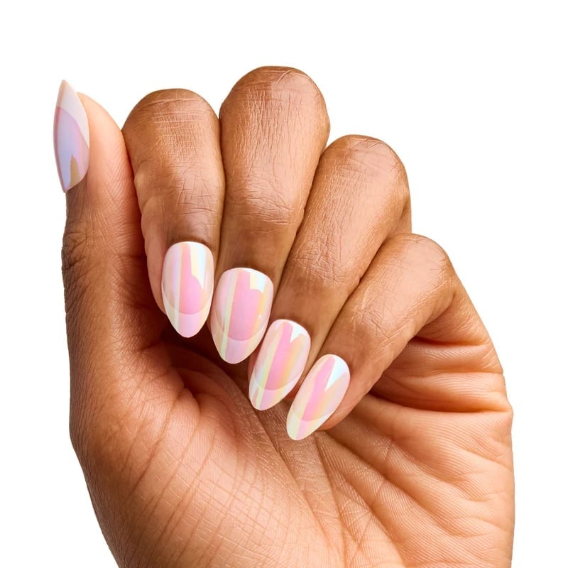 Medium Almond Iridescent French Tip Nails Medium Almond Iridescent French Tip Nails — Unicorn Nails