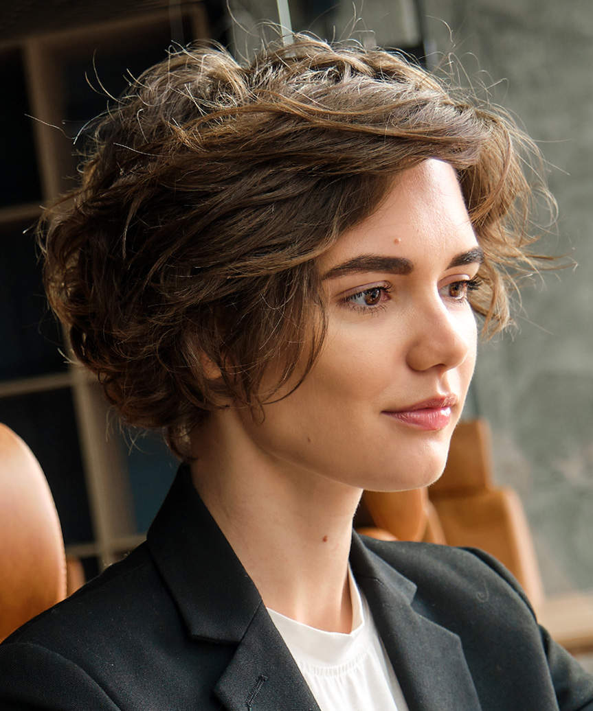 Ear Length Bob With Choppy Bangs Ear Length Bob With Choppy Bangs — Wavy Hair